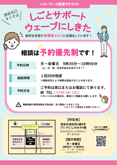 しごとサポートウェーブにしきたのちらし1枚目