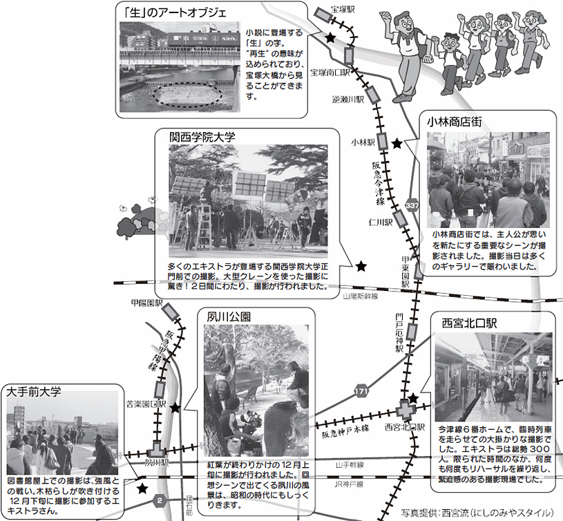 映画「阪急電車」ロケ地ガイドツアー 映画「阪急電車」ロケ地ガイドツアー