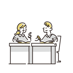 学生が勉強をする画像