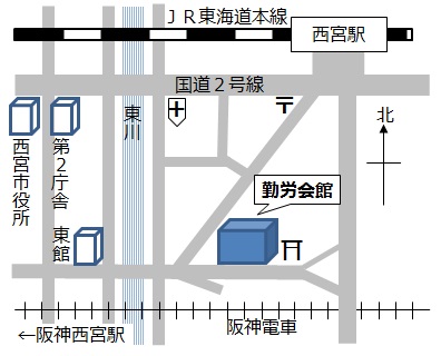 勤労会館　地図