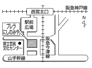 プレラにしのみや地図