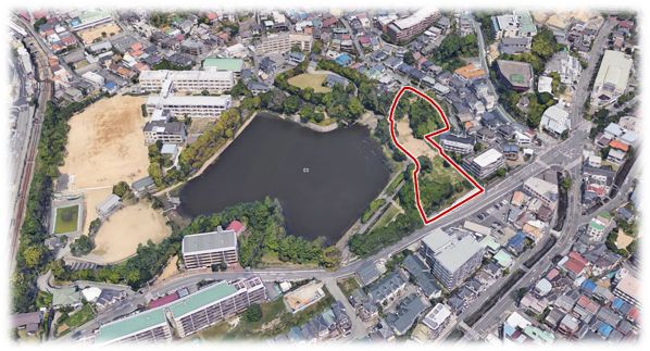 甲陽園本庄町市営住宅跡地航空写真