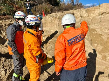 西宮市消防協力隊合同訓練の様子